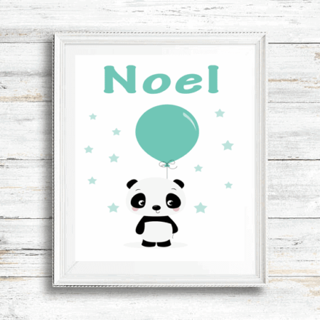 Panda lufival gyerekszoba dekoráció